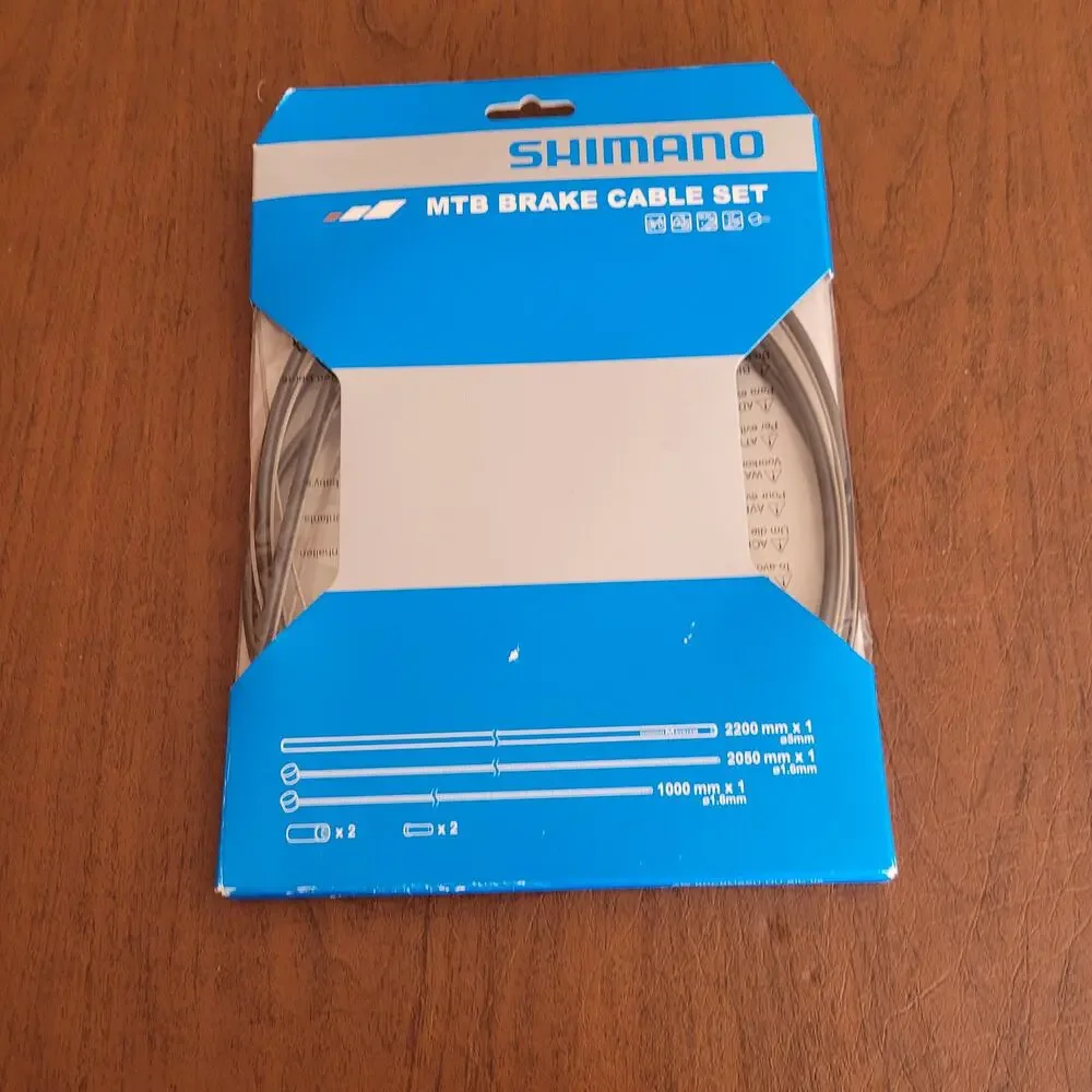 Shimano MTB Brake Cable Set Kit Stainless Steel Black Y80098021 New, sealed